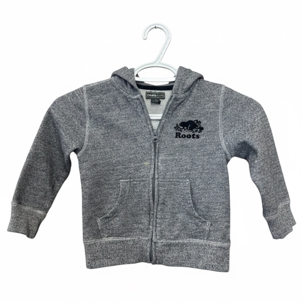 Roots Kids Charcoal Zip-Up Hoodie